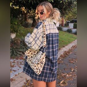 Princess Polly Unity Check Flannel Shirt. Size 4. NWT.